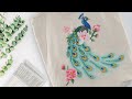 Embroidery for beginners  peacock embroidery  animal embroidery tutorials