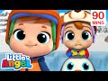 Skating Together is Fun 🧊 |  Little Angel 😇 | 🔤 Subtitled Sing Along Songs 🔤 | Cartoons for Kids