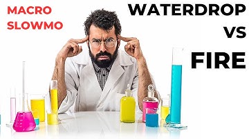 Waterdrop in the fire of candle supercloseup and slowmo / 蠟燭火中的水滴超級特寫和慢動作