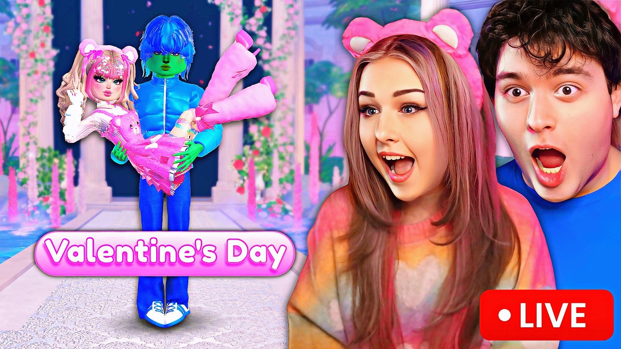 🔴 Celebrating VALENTINES DAY w/ My BOYFRIEND In DRESS TO IMPRESS w/ Viewers! | ROBLOX Live