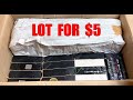 18 videocassettes + Video Cassette Recorder for $5. Very cheap lot | Unboxing in 4K