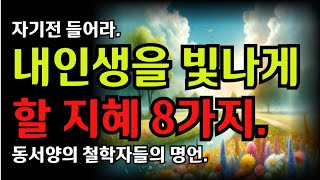 내 인생을 빛나게 할 지혜8가지|철학 |오디오 |공자 |탈무드 |옛성인들의 지혜|반복