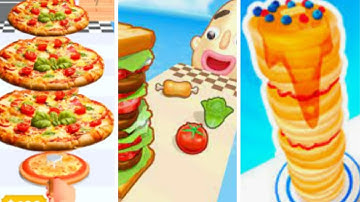 I Want Pizza vs Sandwich Runner vs Pancake Run #97 I  All Level Gameplay Android, iOS