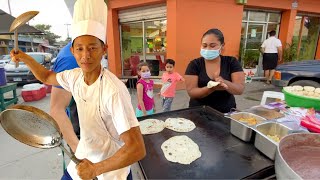 Selling BALEADAS on the streets of Honduras for 1 day (part 1 of 2) 🇯🇵🇭🇳