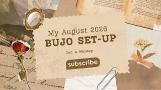 BuJo Setup: August 2026