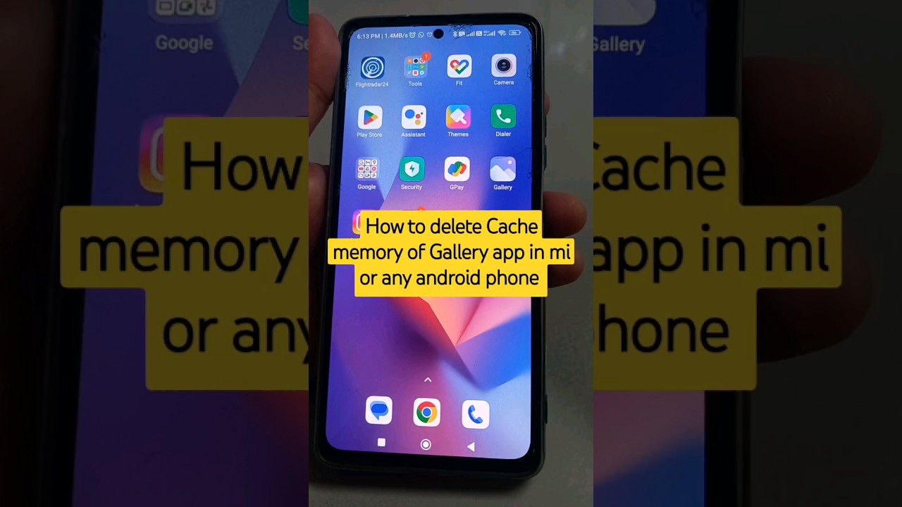 How to delete Cache memory of Gallery app in mi or any android phone 
