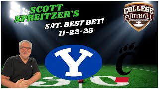 Free Football Pick BYU Cougars vs Cincinnati Bearcats Prediction, 11/22/2025 College Football