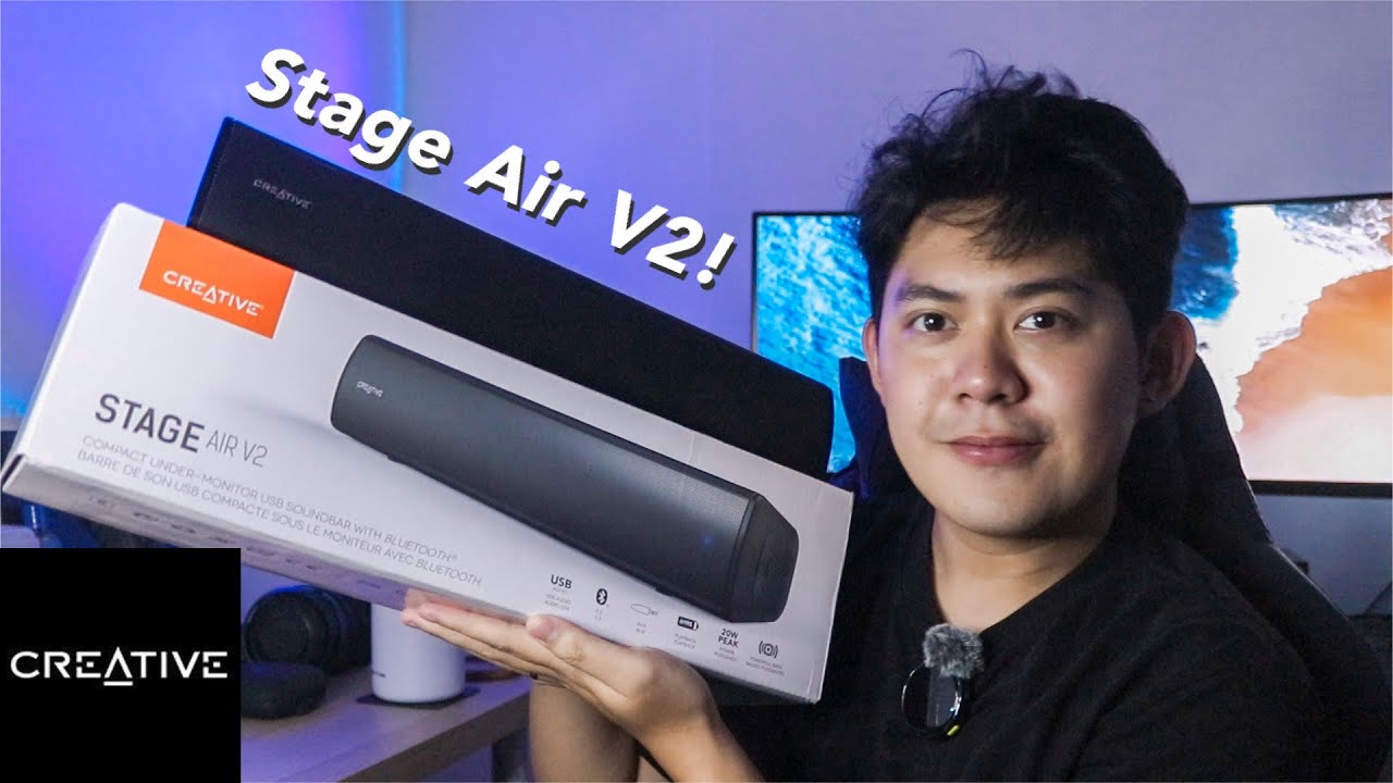 Creative Stage Air V2: PORTABLE BLUETOOTH DESKTOP SOUNDBAR! (Philippines) -  YouTube