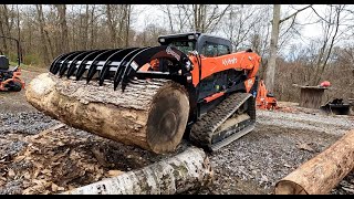 Now THIS is a Grapple, WOWZER Virnig V60 Root Rake on Kubota SVL972