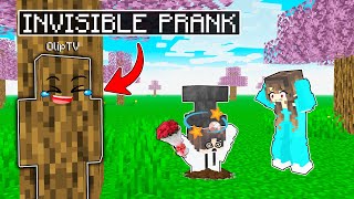 Using INVISIBILITY to PRANK Micole's MANLILIGAW in Minecraft!