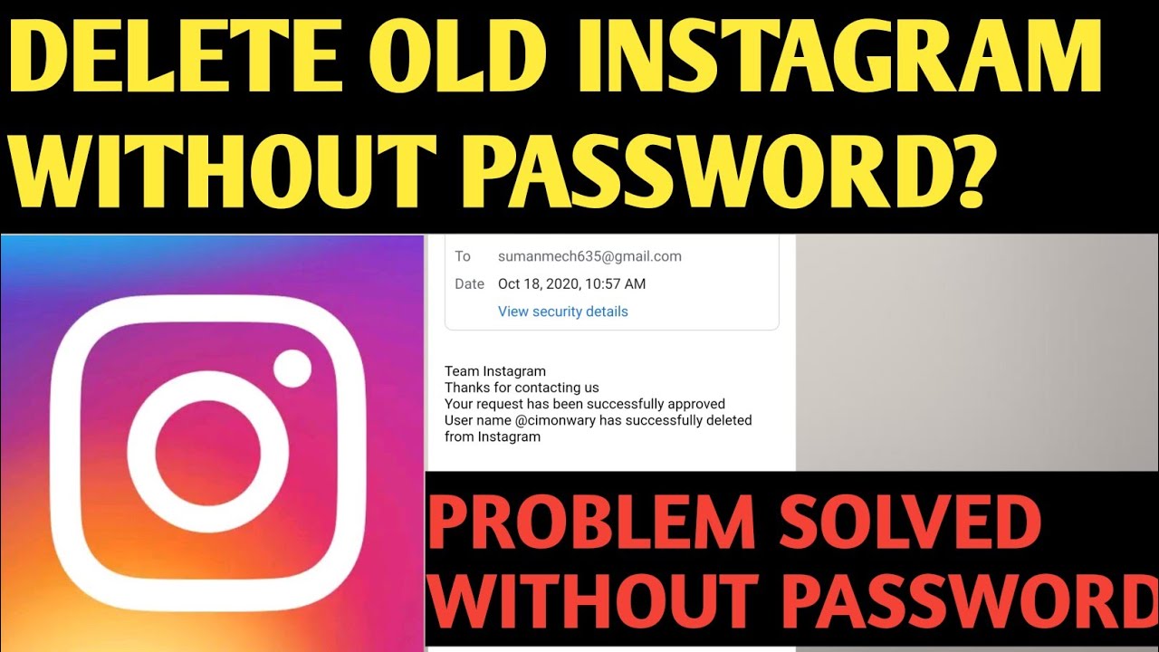 How To Delete Disable Instagram Account Without Password - YouTube