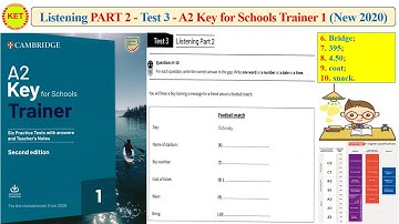 A2 KEY for Schools Trainer 1 - Listening Part 2 - Test 3 (Transcript + Key)