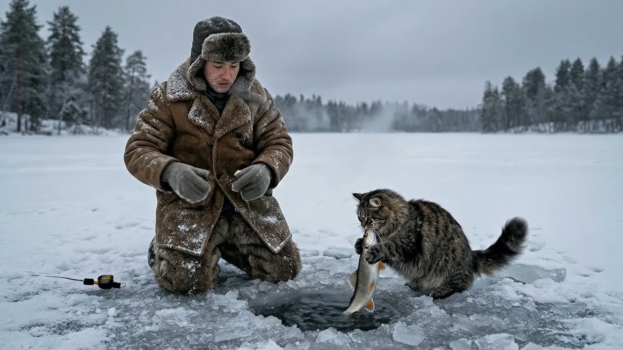 He Found a Cat in the Snow | A young man Rescues it in extreme survival of -81°C in Siberia