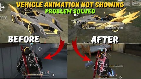 Vehicle animation not showing in free fire/free fire vehicle and gun animation problem in game 🎯