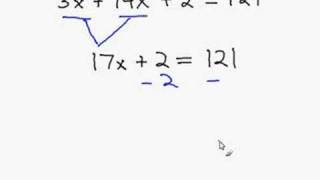 Solving an Equation by Combining Like Terms