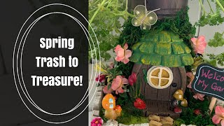 DIY SPRING TRASH TO TREASURE! Indoor Fairy Herb Garden! Use Trash and Dollar Tree Supplies!