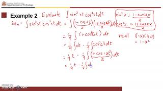 Integrals involving Powers of Sine and Cosine Example 2