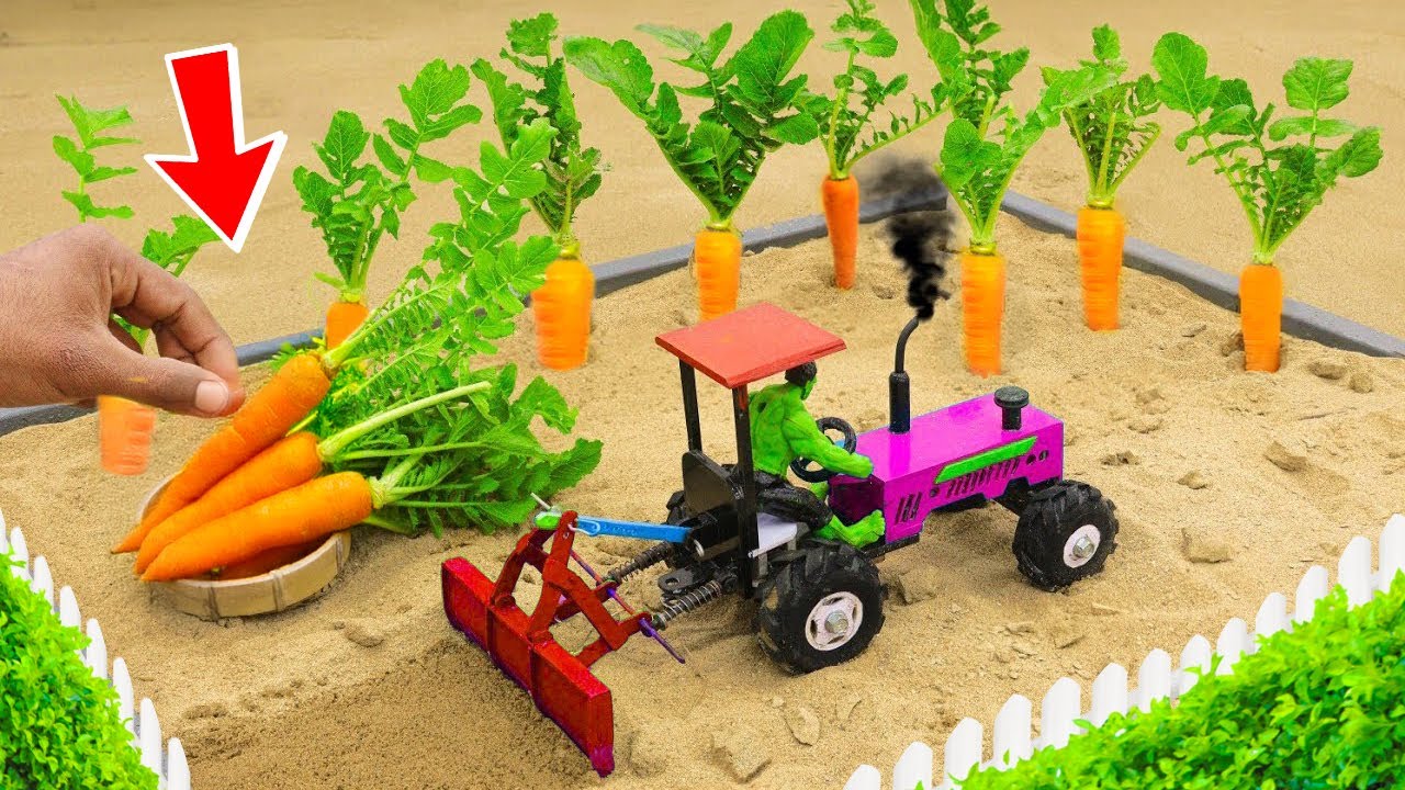 How to make a diy tractor mini with plough machine for your farm and ...