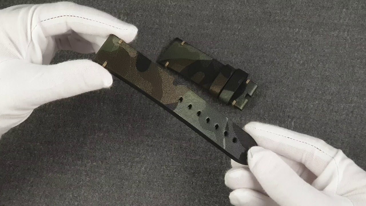 24/22mm Camouflage watch strap for Panerai watch.