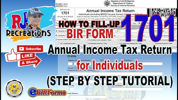 How to fill-up BIR form 1701, 2021 Annual Income Tax Return for Individuals using eBIRForms 7.9