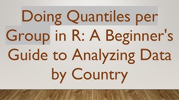 Doing Quantiles per Group in R: A Beginner