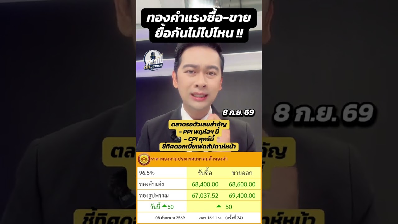 ทองคำแรงซื้อ-ขาย ยื้อกันไม่ไปไหน !! #ราคาทองวันนี้ #ราคาทอง #ทองแท้ #ทอง #เทรดทอง