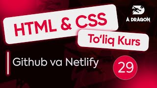 029  Github va Netlifyda n ro'yxatdan o'tish va foidalanish