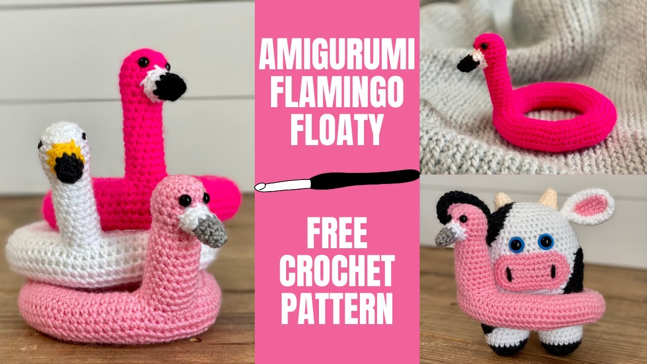 Giant Flamingo Crochet Plush Stuffed Animal