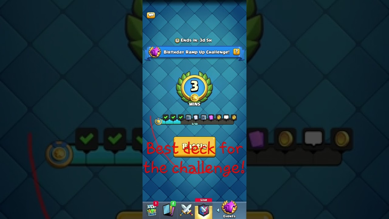 BEST DECK FOR BIRTHDAY RAMP UP CHALLENGE 6TH CLASH ROYALE BIRTHDAY!