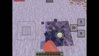 Me breaking a blocks of obsidian with bare hands in Minecraft
