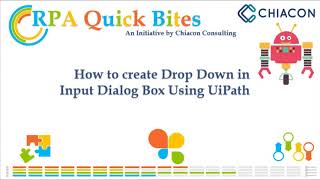 RPA - UiPath - Create input drop down