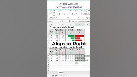 Create Bar chart in the cells  #excel  #chart #barchart #exceltips #exceltutorial