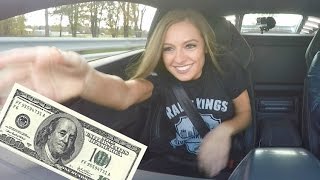 Lindsay Plays $100 Bill Game In A Lamborghini! FAIL screenshot 1