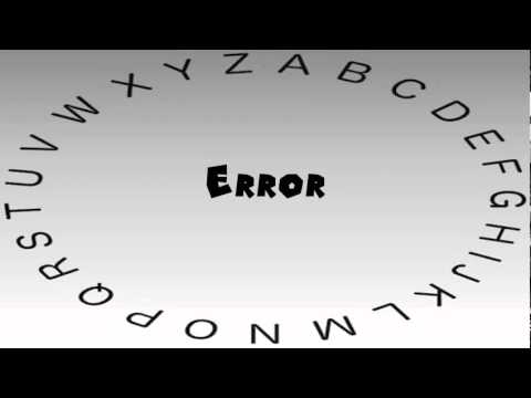 How to Say or Pronounce Error