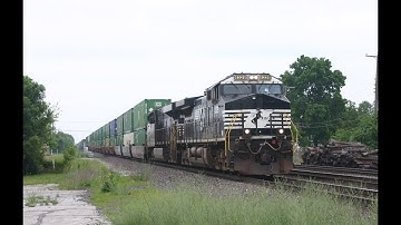 Norfolk Southern Intermodal Train 257 with AC44C6M 4329 leading Elkhart IN June 2025