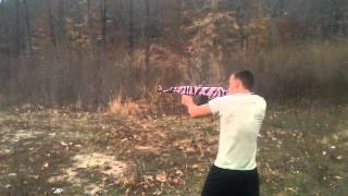 Hello kitty AK47 shooting