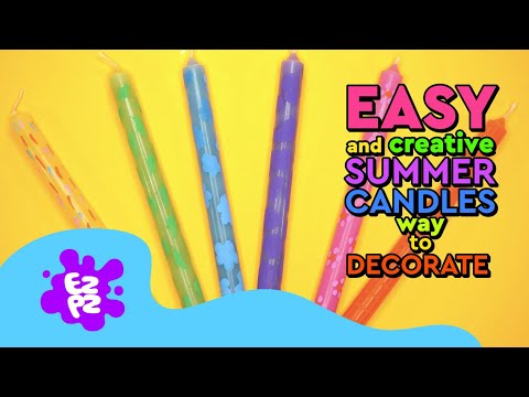 EASY AND CREATIVE WAY TO DECORATE SUMMER CANDLES - EZPZ Ideas