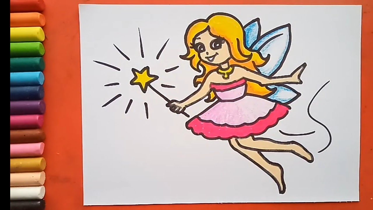 How to Draw an Easy Cartoon Fairy - Really Easy Drawing Tutorial