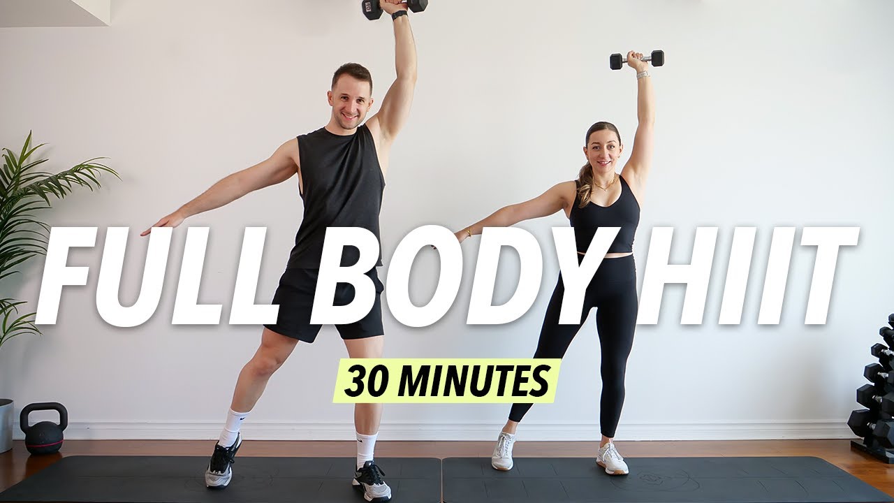 30 Min Full Body HIIT with Weights - Burn Fat & Tone at Home - YouTube