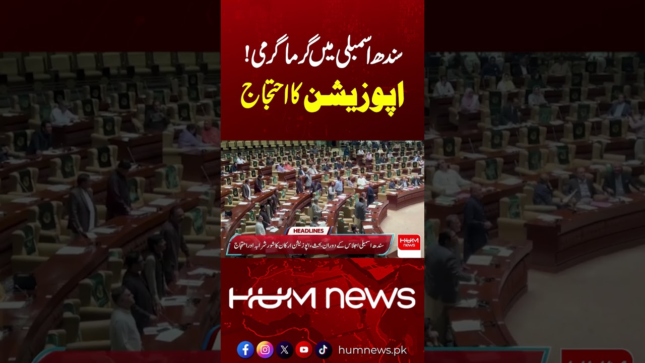 Heated Scene in Sindh Assembly | Opposition Stages Strong Protest | Hum News | Pakistan