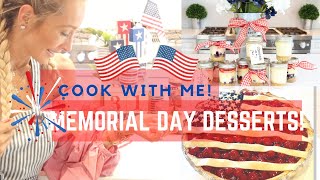 BAKE WITH ME 🇺🇸 MEMORIAL DAY DESSERTS // CHEESECAKE IN A JAR // AMERICAN PIE // 4TH OF JULY DESSERTS