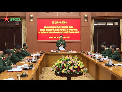 Video Đại tướng Phan Văn Giang làm việc với Bộ Tổng Tham mưu - youtube