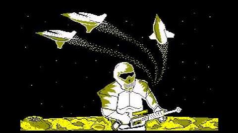 classic invaders title screen for Amstrad CPC