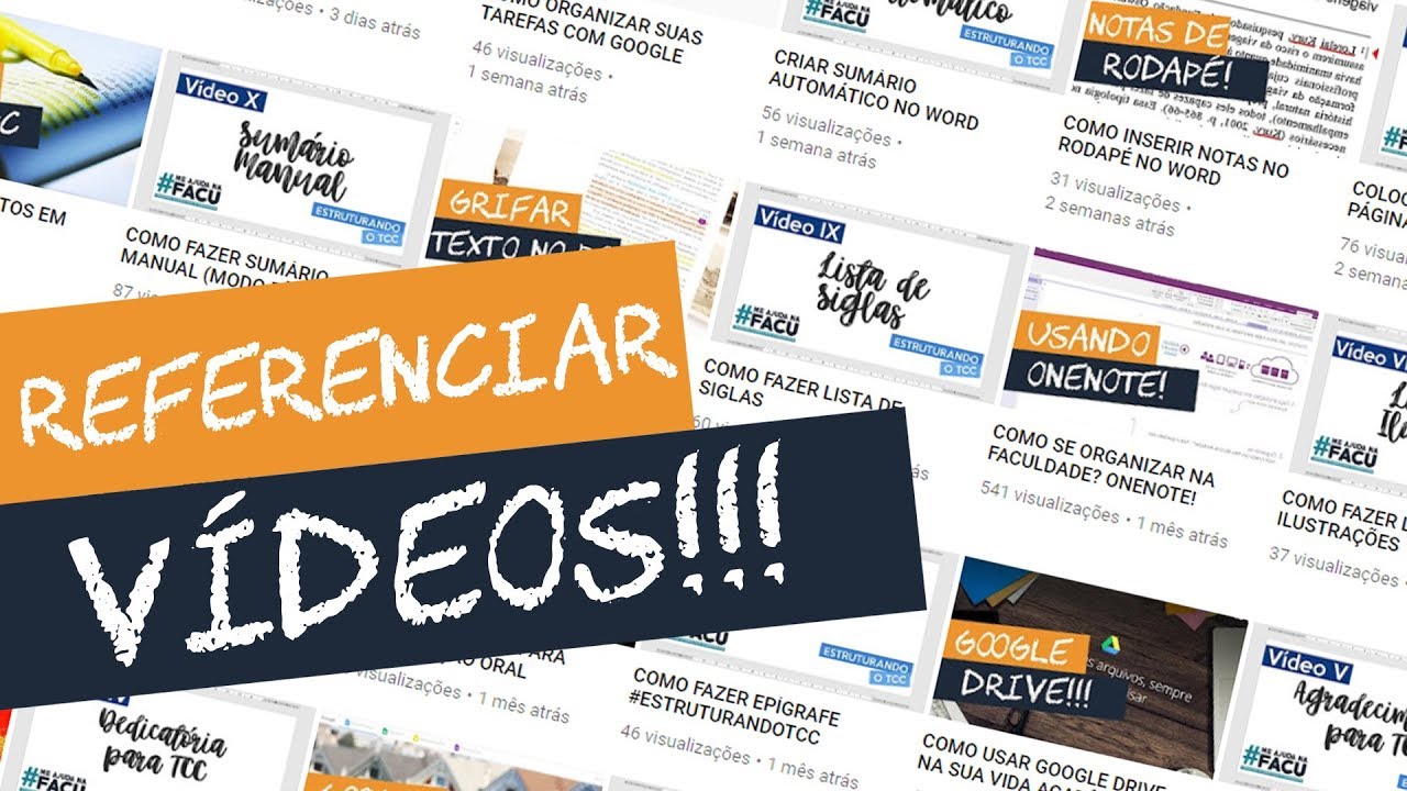 como fazer referencia bibliografica de video do youtube