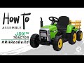 Riiroo 2020 jdx tractor with trailer licensed 12v kids electric ride on car assembly instructions