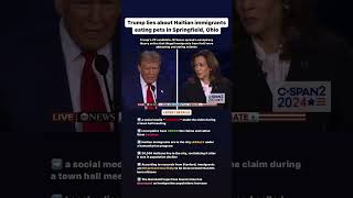 Trump lies about Haitian immigrants eating pets in Springfield, Ohio #debate