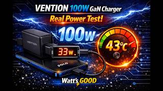 VENTION 100 W GaN Charger Test – Real Power & Temperature Check with POCO X8 Pro Max