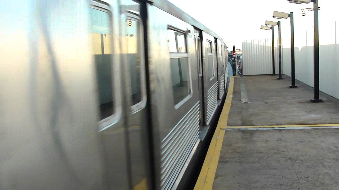 IND Liberty Avenue Line Ozone PkLefferts Blvd bound R42 A local train leaving 104th StOxford