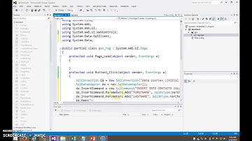 inserting data to sql server from web form