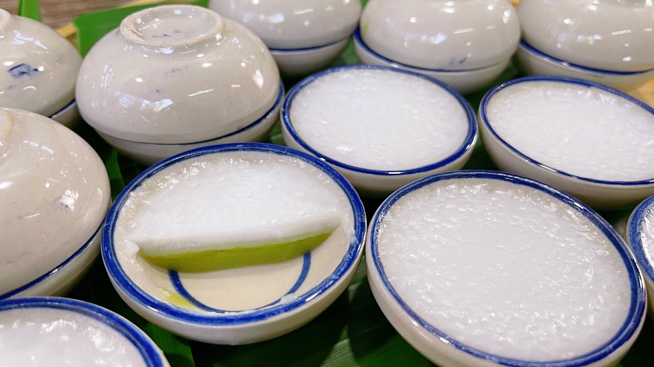 วิธีทำ ขนมถ้วยใบเตย ขนมไทยทำง่าย อร่อยหอมหวานมัน เนื้อนุ่มละลายในปาก เคล็ดลับหน้ากะทิแตกมันสวย